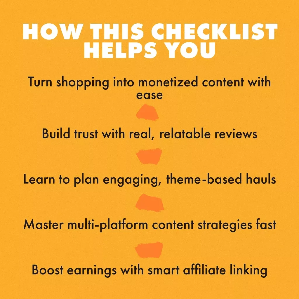 The Amazon Haul Playbook Checklist | Digital Download Guide for How Does Amazon Haul Work | Influencer Content Planning & Affiliate Strategy