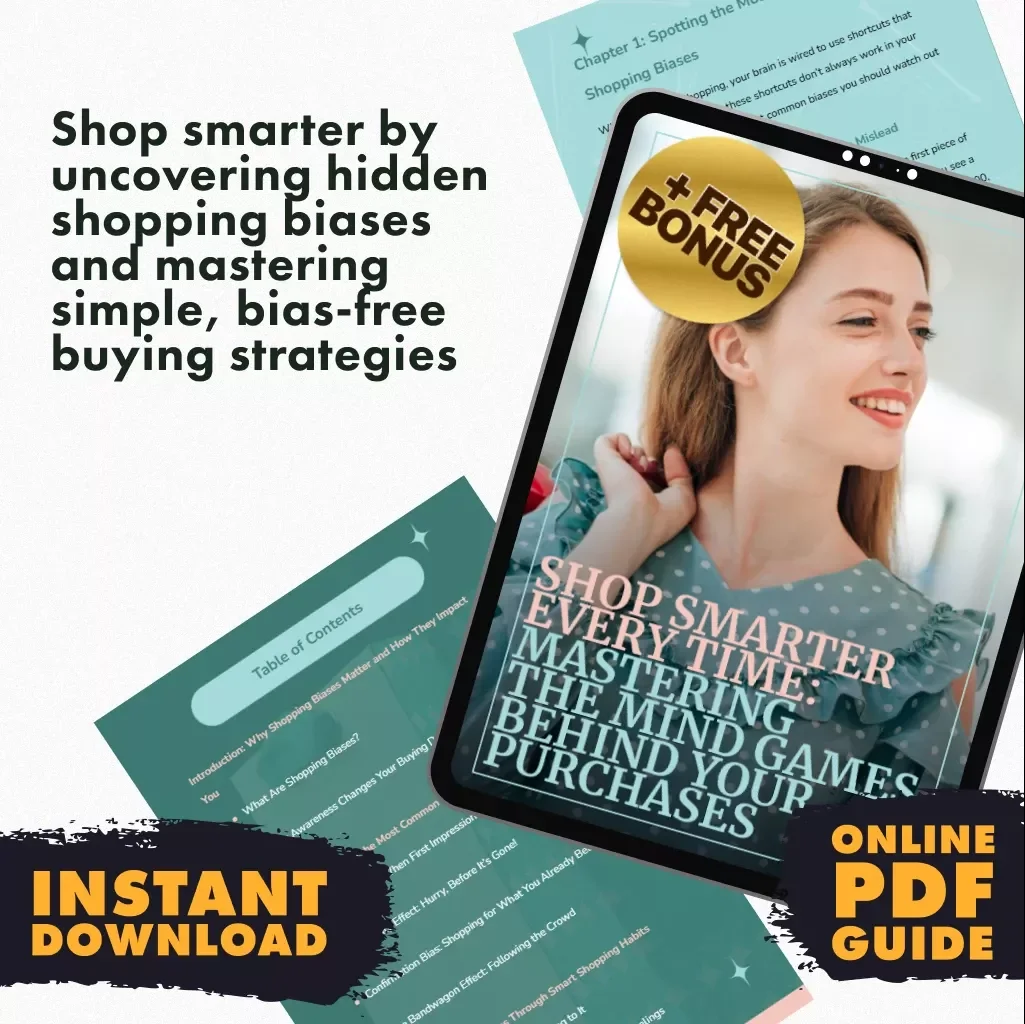 Shop Smarter Every Time: Mastering the Mind Games Behind Your Purchases | Digital Guide | How to Recognize and Avoid Common Shopping Biases | eBook for Smarter Spending and Confident Shopping