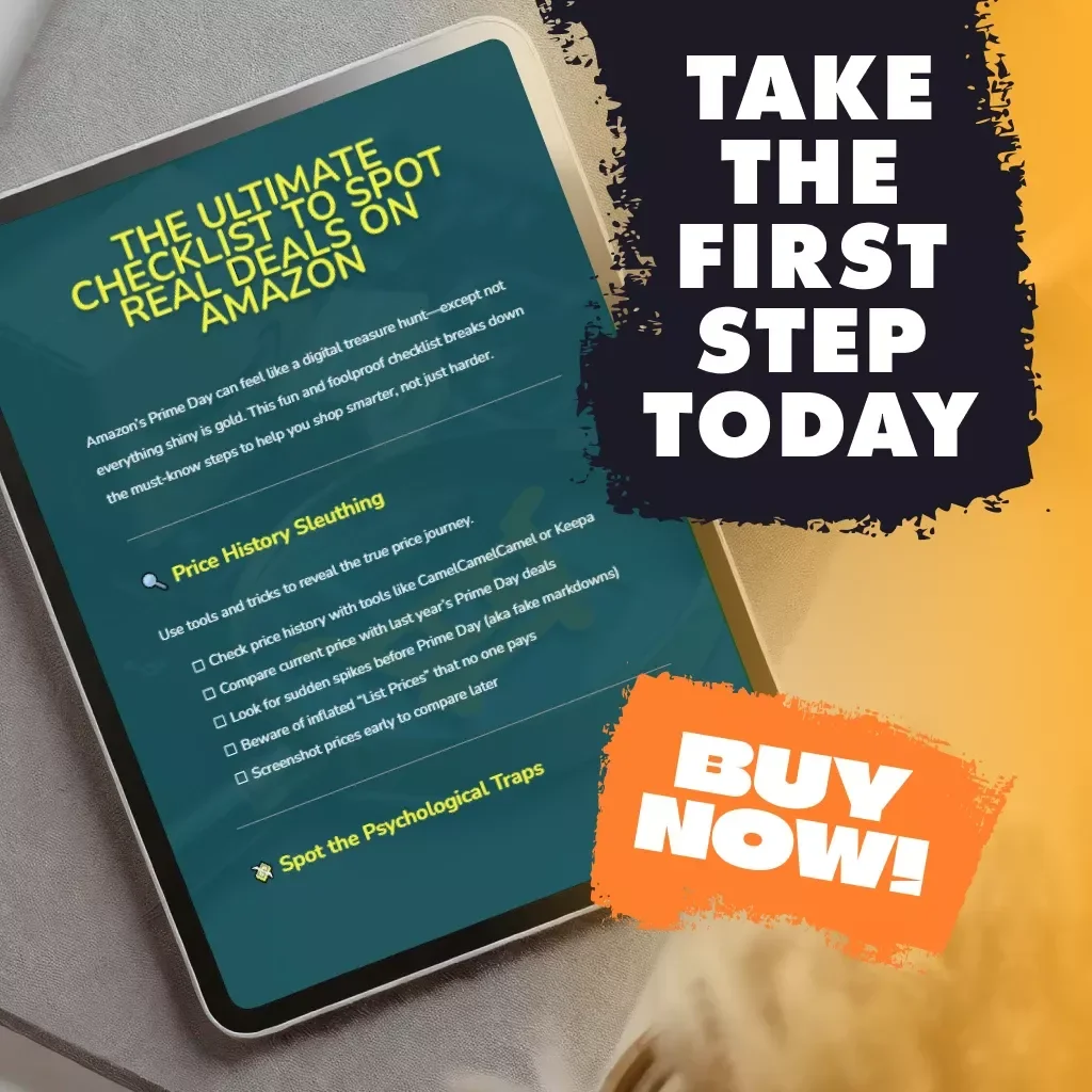 The Ultimate Checklist to Spot Real Deals on Amazon – Digital Download | How to Spot Genuine Prime Day Discounts | Printable PDF Guide for Smarter Amazon Shopping