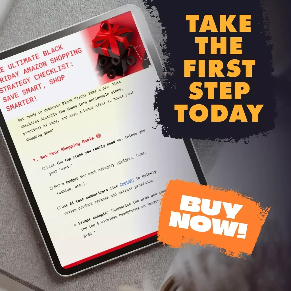 The Ultimate Black Friday Amazon Shopping Strategy Checklist: Save Smart, Shop Smarter – How to Plan Your Black Friday Amazon Shopping Strategy, AI Tips, Must-Have Deals & Bonus eCommerce Offer