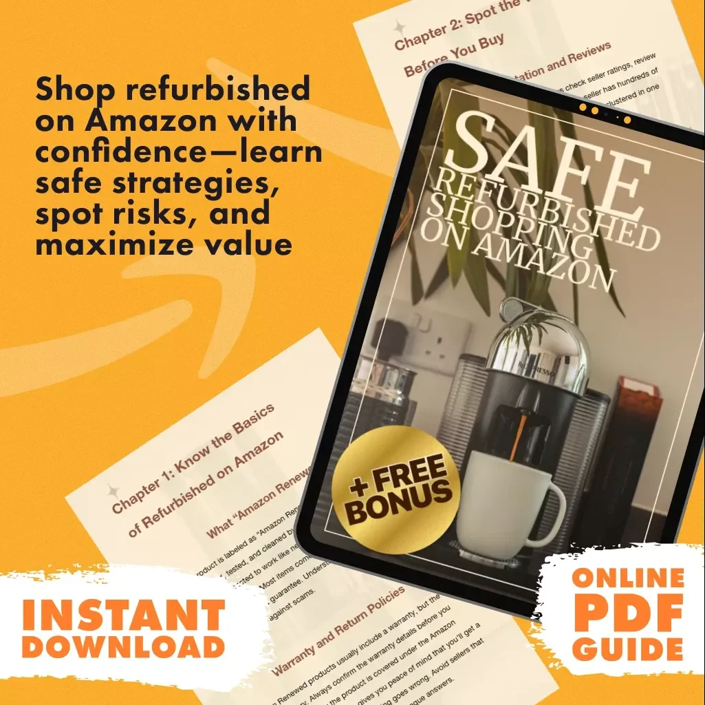 Safe Refurbished Shopping on Amazon | Digital Download Guide | How to Avoid Scams When Buying Refurbished on Amazon | eBook + Checklist for Secure Amazon Renewed Deals