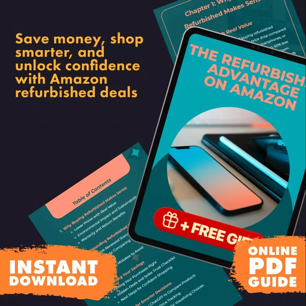 The Refurbished Advantage on Amazon | Digital Guide to the Advantages of Buying Refurbished on Amazon | Save Money, Shop Smart, Go Green
