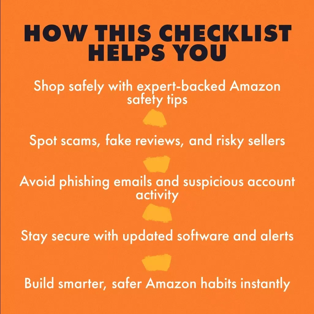 Amazon Safety Mastery Checklist | Printable Digital Download | Amazon Safety Tips Guide for Secure Online Shopping