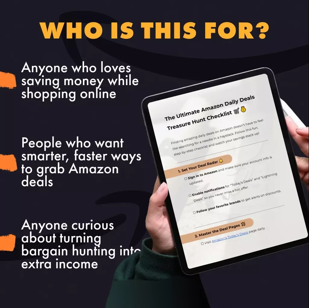 The Ultimate Amazon Daily Deals Treasure Hunt Checklist | Digital Download | How to Find Daily Deals on Amazon | Printable & Instant Download Shopping Guide