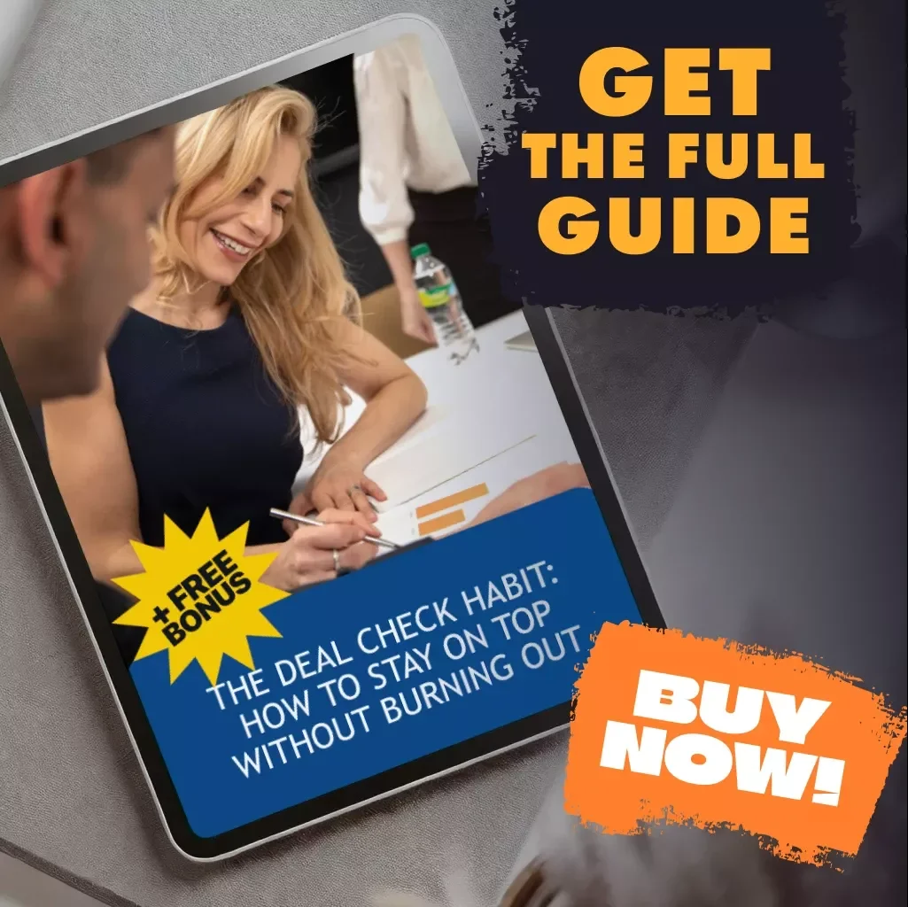 The Deal Check Habit: How to Stay on Top Without Burning Out | Digital Guide for Sales Professionals | How to Schedule Regular Deal-Check Sessions | Productivity eBook & Checklist
