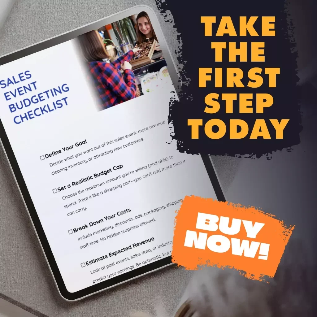 Sales Event Budgeting Checklist | Printable Digital Download | Setting a Budget for Sales Events Guide