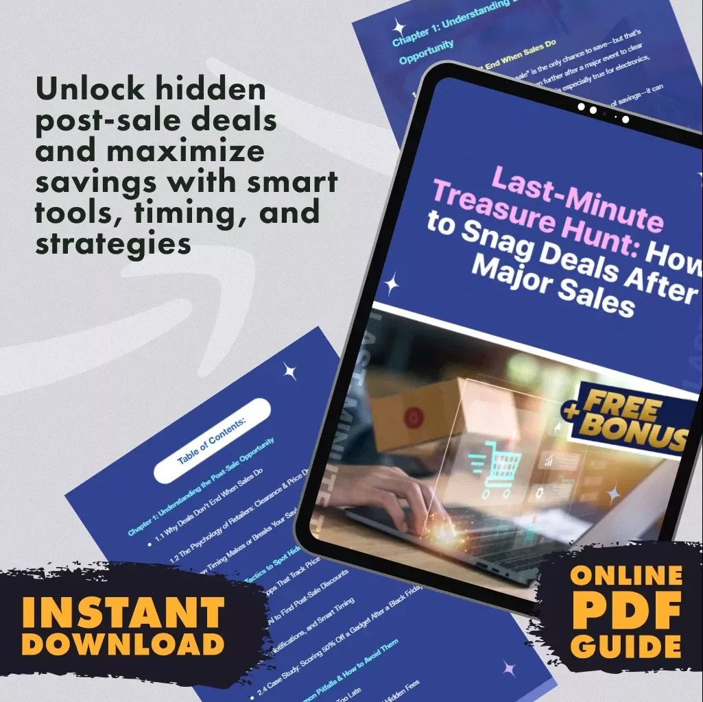 Last-Minute Treasure Hunt: How to Snag Deals After Major Sales | Digital Guide for Smart Shoppers | How to Catch Last-Minute Deals After Major Sales eBook & Checklist