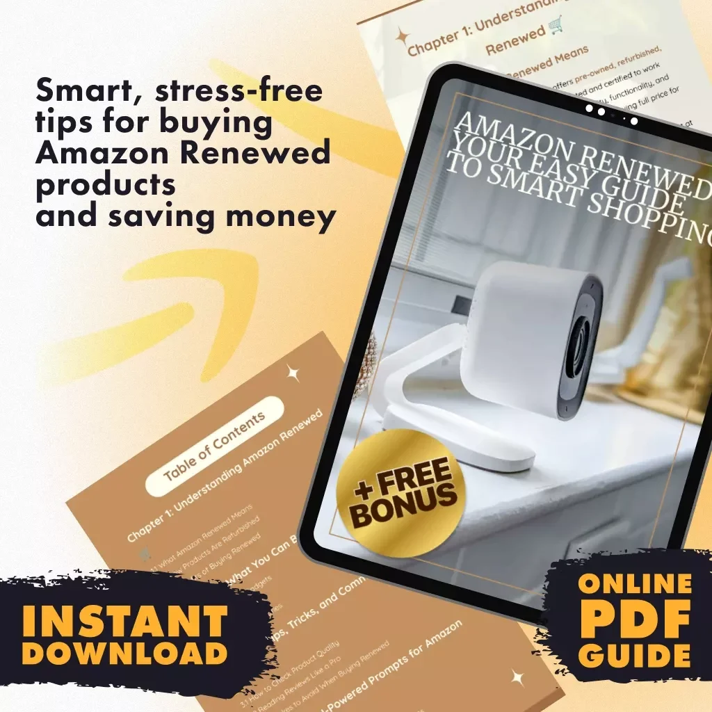 Amazon Renewed: Your Easy Guide to Smart Shopping – What is Amazon Renewed, Tips, Tricks & AI Prompts for Refurbished Electronics, Gadgets, and Home Appliances