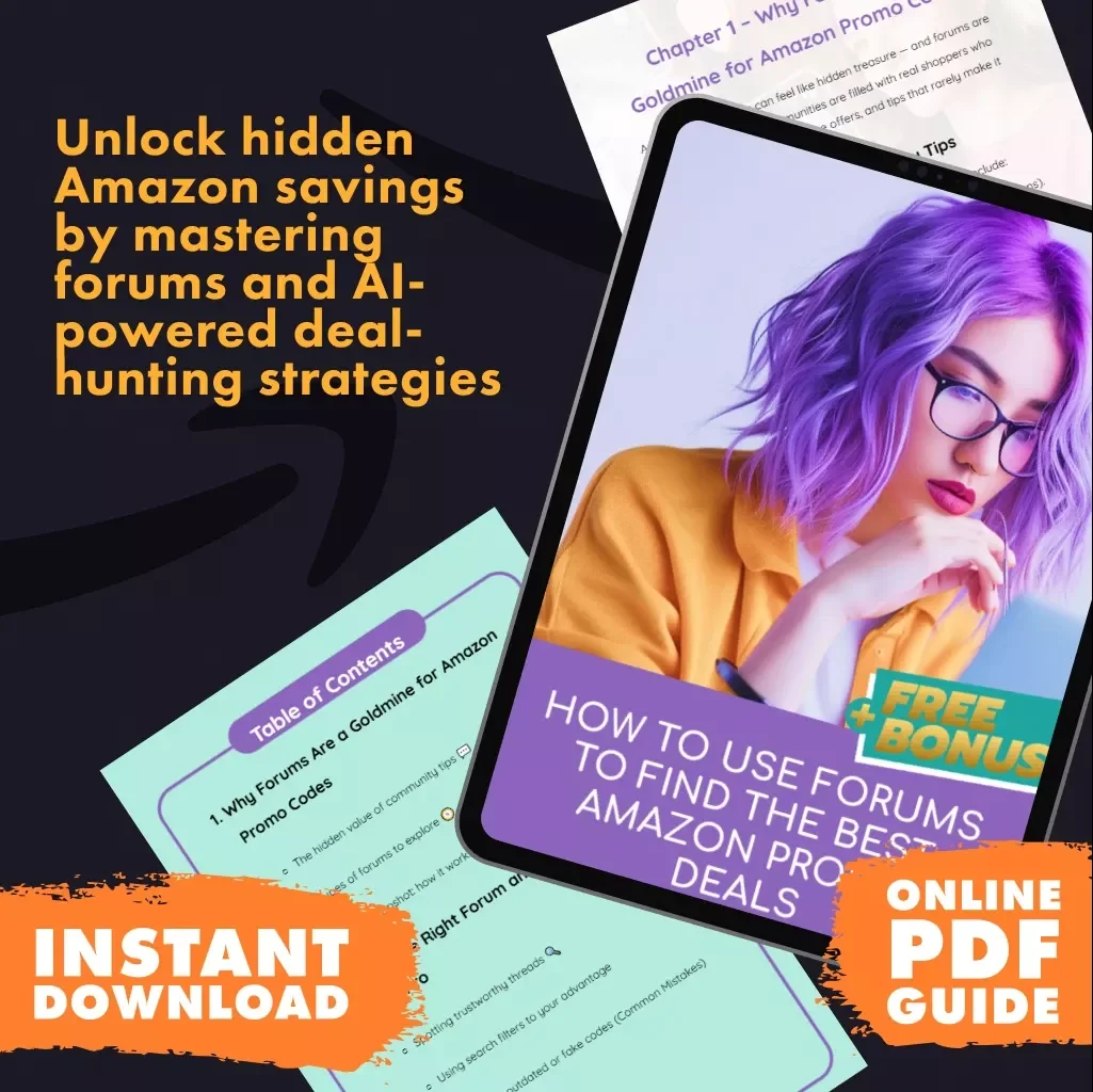 How to Use Forums to Find the Best Amazon Promo Deals | Digital Guide for Smart Shoppers | eBook with Case Study, AI Prompts & Checklist for Amazon Promo Codes