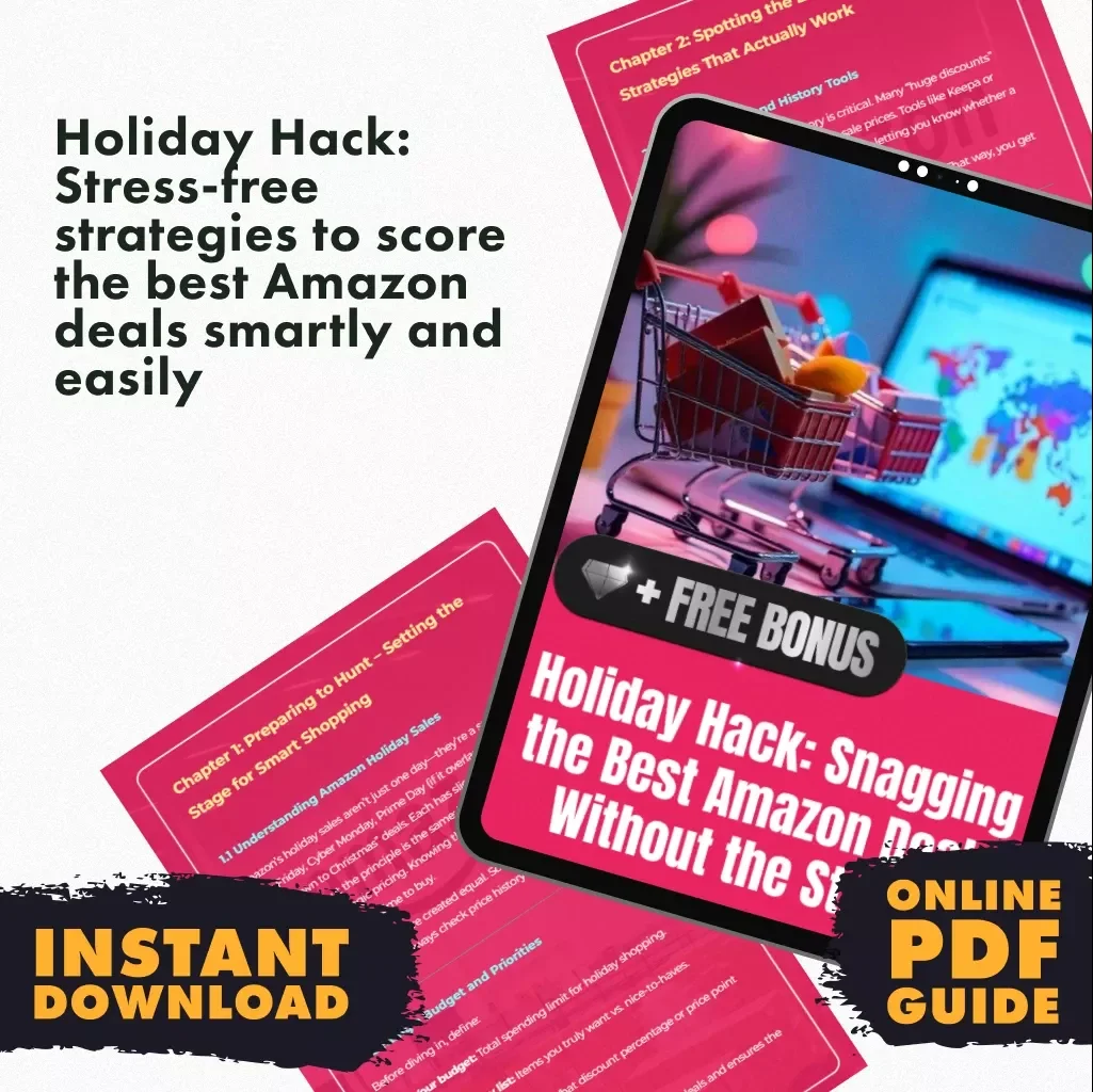 Holiday Hack: Snagging the Best Amazon Deals Without the Stress | How to Find Deals During Amazon’s Holiday Sales | Digital Guide, eBook & Checklist for Smart Shoppers
