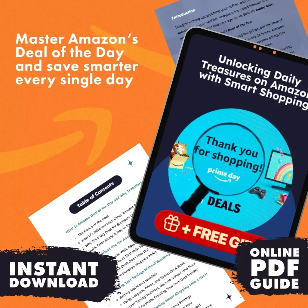 Unlocking Daily Treasures on Amazon with Smart Shopping – Deal of the Day Guide, eBook, Digital Download | What Is Amazon Deal of the Day | Smart Shopping Checklist for Amazon Shoppers