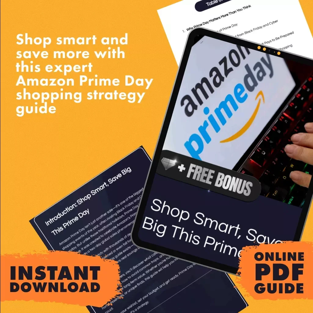 Shop Smart, Save Big This Prime Day | What to Buy on Amazon Prime Day Guide | Digital Download Checklist & eBook