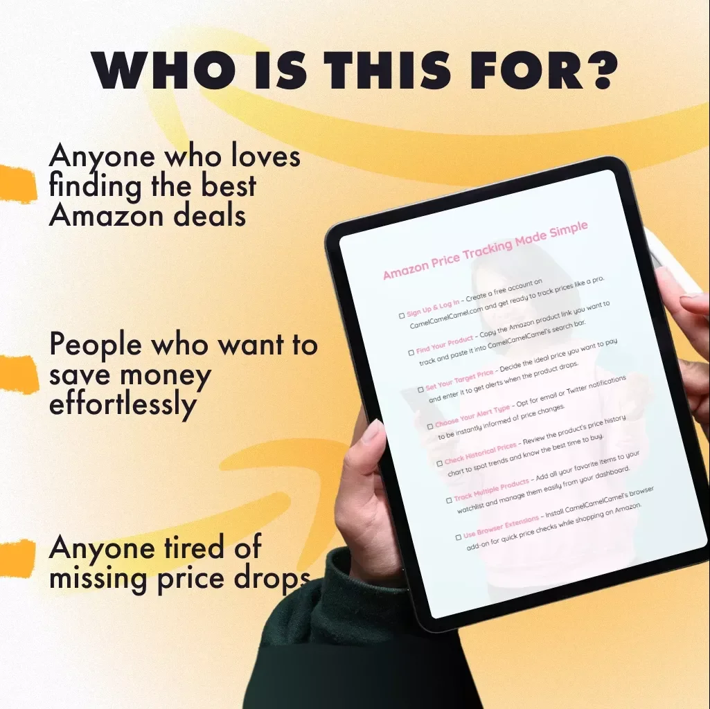 Amazon Price Tracking Made Simple | Printable Checklist | How to Track Amazon Prices with CamelCamelCamel | Digital Download Guide for Smart Shoppers