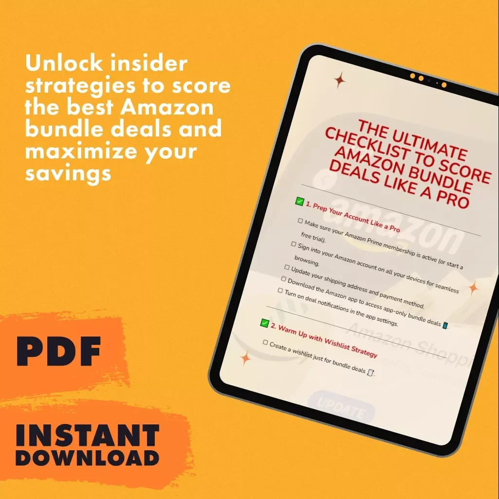 The Ultimate Checklist to Score Amazon Bundle Deals Like a Pro | Digital Download eBook | How to Find Bundle Deals During Prime Day Guide