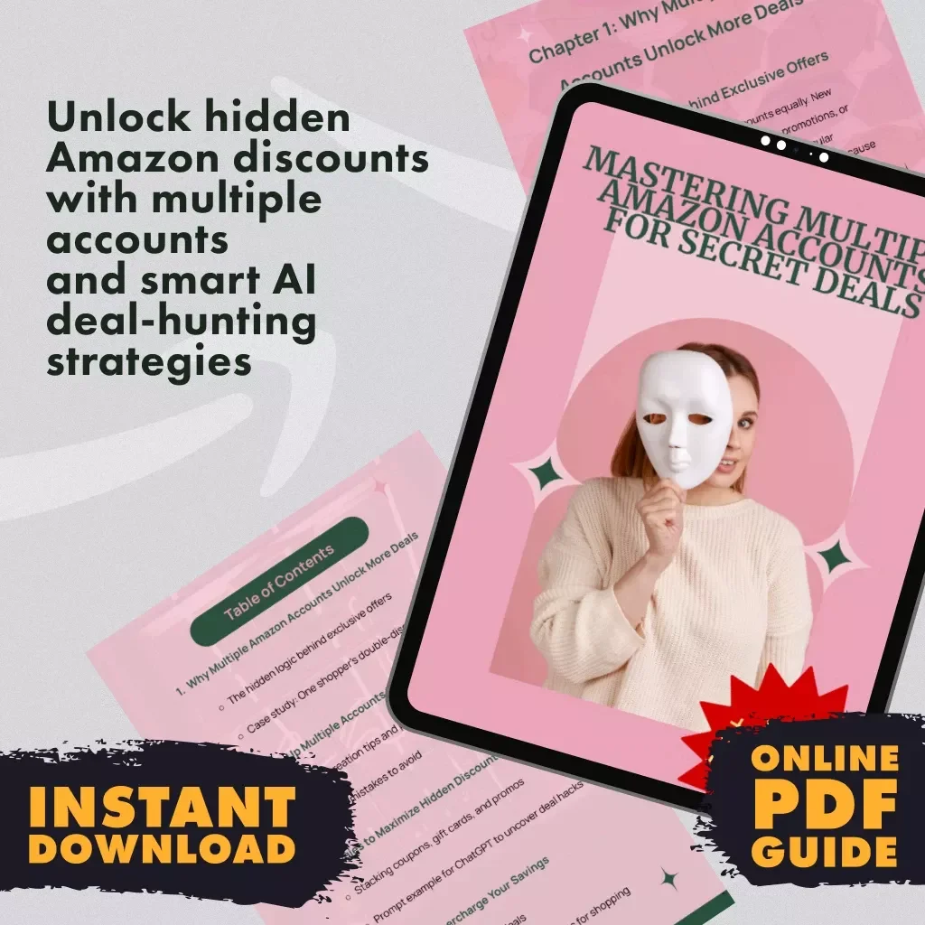 Mastering Multiple Amazon Accounts for Secret Deals | Digital Guide | How to Use Multiple Amazon Accounts to Maximize Hidden Deals, Discounts & Coupons