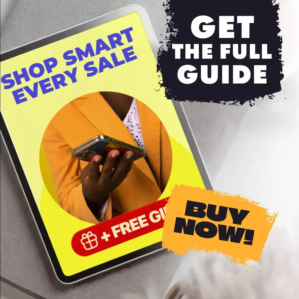 Shop Smart Every Sale | Digital Guide for Determining Which Items to Purchase During Sales | eBook for Smarter Shopping, Checklists & Tips