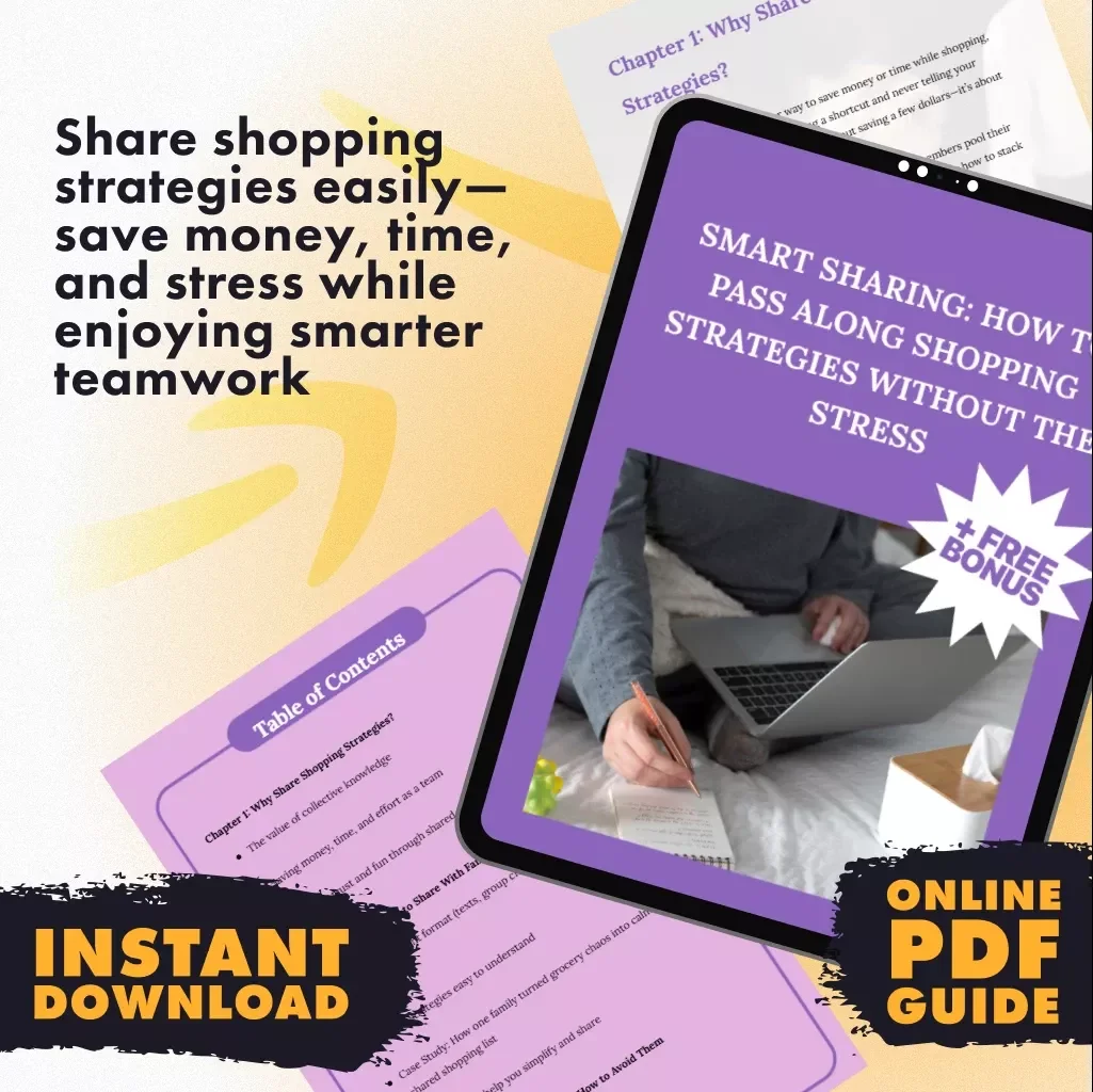 Smart Sharing: How to Pass Along Shopping Strategies Without the Stress | Digital Guide | How to Share Shopping Strategies with Family and Friends eBook