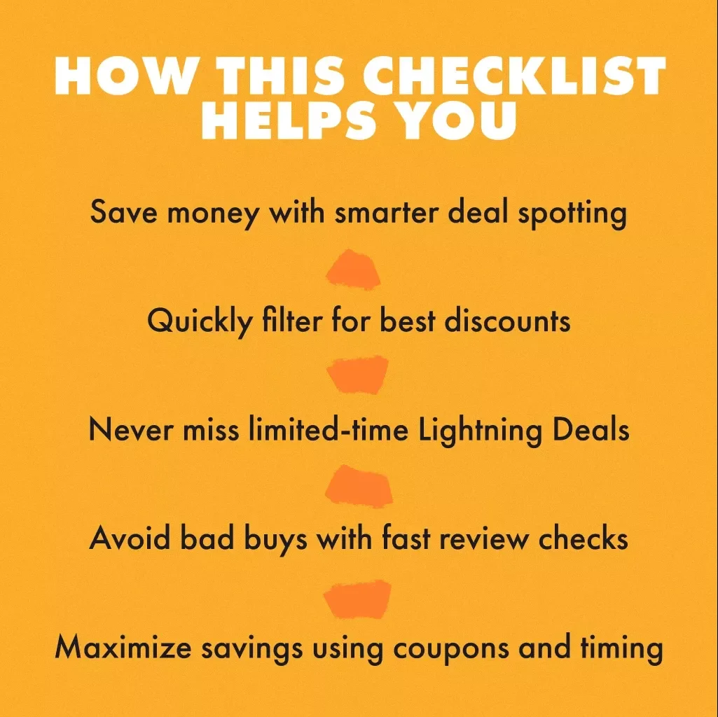 Master Amazon Deals Checklist | Digital Download | How to Use Amazon Today’s Deals Page Effectively | eBook & Printable Shopping Guide