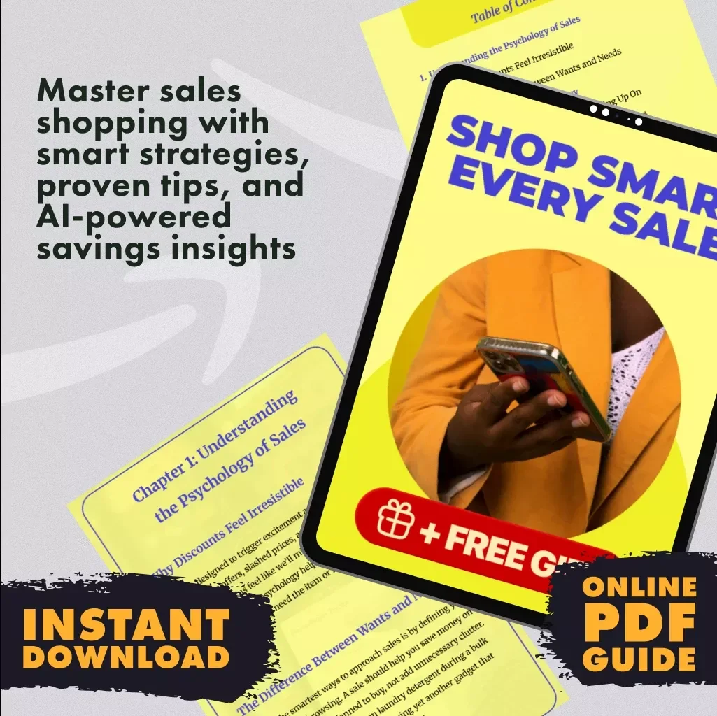 Shop Smart Every Sale | Digital Guide for Determining Which Items to Purchase During Sales | eBook for Smarter Shopping, Checklists & Tips