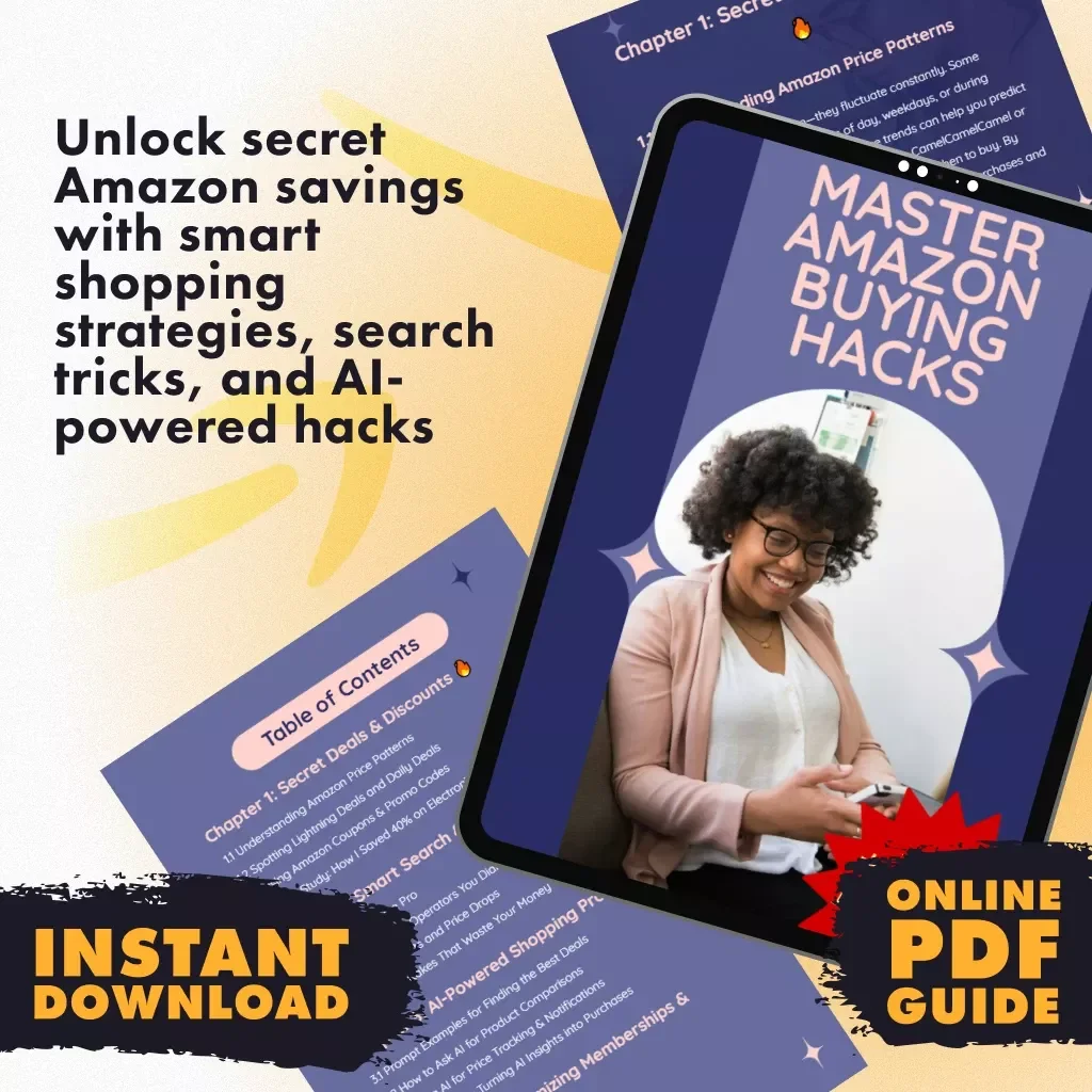 Master Amazon Buying Hacks | Digital Guide for Secret Deals, Smart Search, AI Prompts & Prime Savings | Amazon Buying Hacks PDF Download