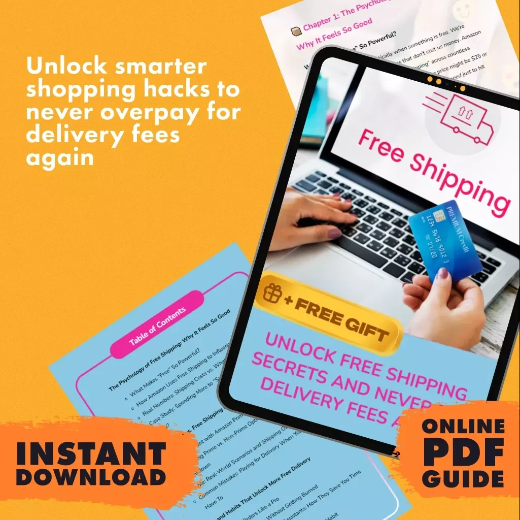 Unlock Free Shipping Secrets and Never Pay Delivery Fees Again | Digital Guide for Smart Online Shopping, How to Maximize Free Shipping and Delivery Options, Amazon Prime Hacks, eBook & Checklist