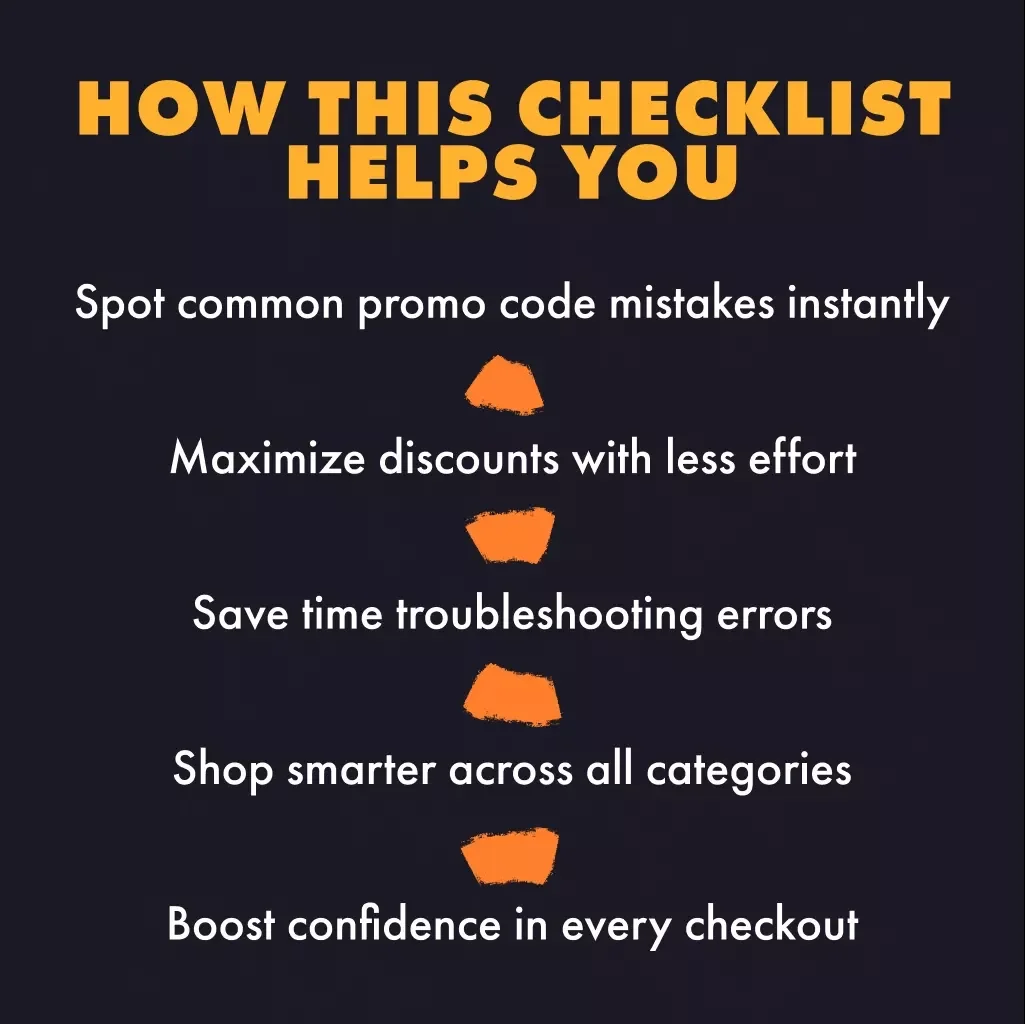 Promo Code Pitfalls Checklist | How to Avoid Common Promo Code Mistakes and Errors | Digital Download Printable Guide