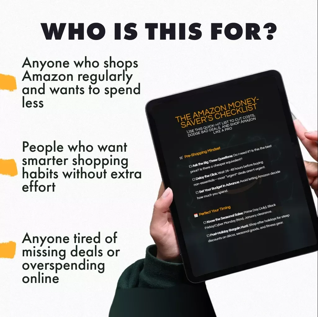 The Amazon Money-Saver’s Checklist | Printable & Digital Download | Save Money on Amazon Shopping Guide