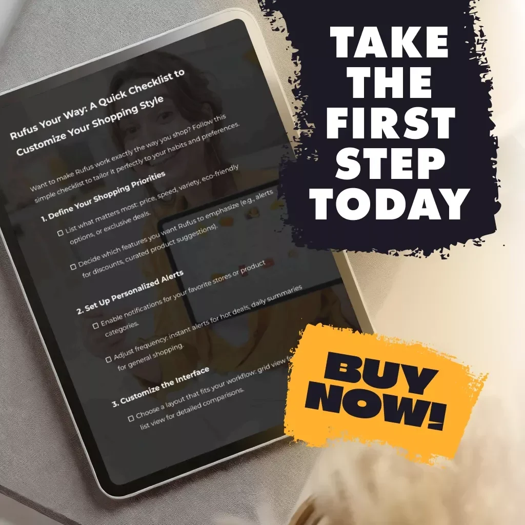 Rufus Your Way: A Quick Checklist to Customize Your Shopping Style | Digital Download Guide | How to Customize Rufus to Fit Your Shopping Style | eBook & Printable Checklist
