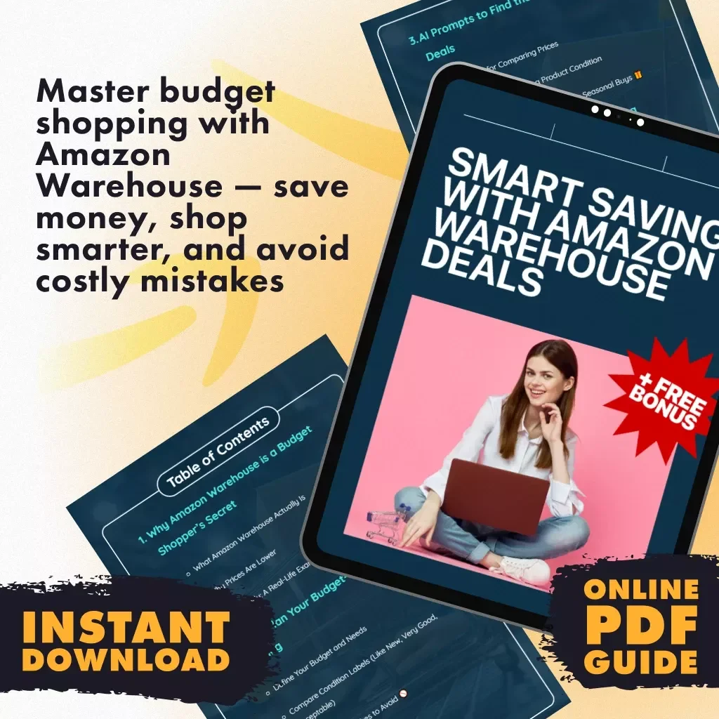 Smart Savings with Amazon Warehouse Deals | Budget Shopping Guide, eBook & Checklist for Planning Smarter Purchases