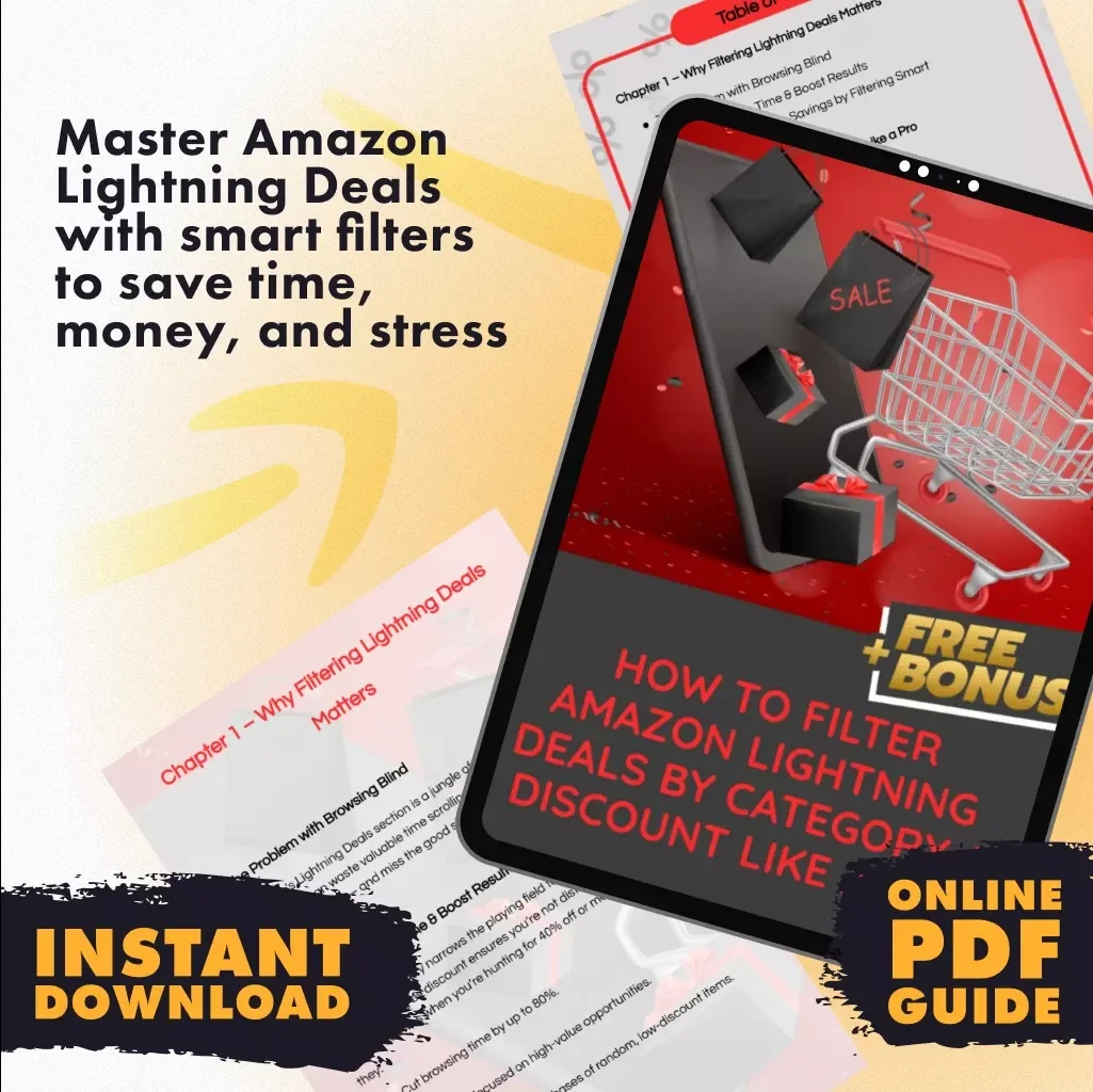 How to Filter Amazon Lightning Deals by Category & Discount Like a Pro | Digital Guide for Shoppers, Resellers & Bargain Hunters | Instant Download