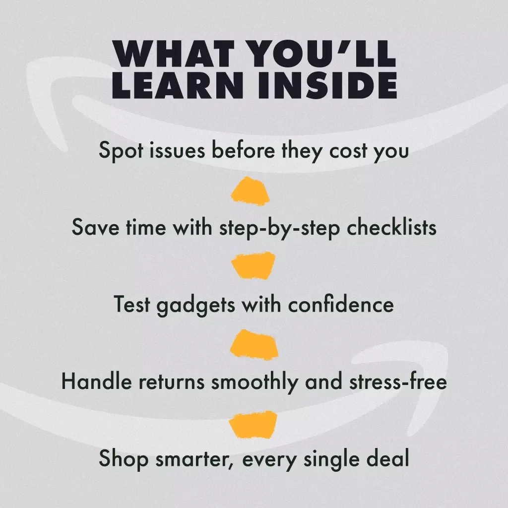 Your Quick Guide to Inspecting Amazon Warehouse Finds | Digital Download Checklist, eBook & Step-by-Step Guide for Smart Shoppers