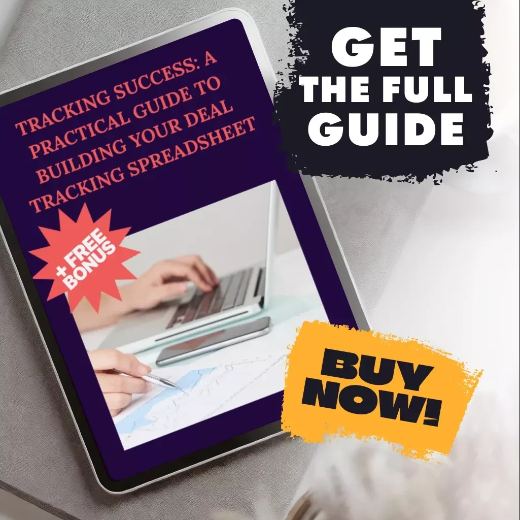 Tracking Success: A Practical Guide to Building Your Deal Tracking Spreadsheet | Digital Download Guide for Sales, Startups & Freelancers | How to Build a Deal Tracking Spreadsheet
