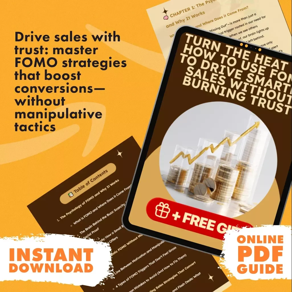 Turn the Heat Up: How to Use FOMO to Drive Smarter Sales Without Burning Trust | Digital Download Guide for Entrepreneurs, Marketers & Online Sellers | How to Use FOMO Wisely During Sales