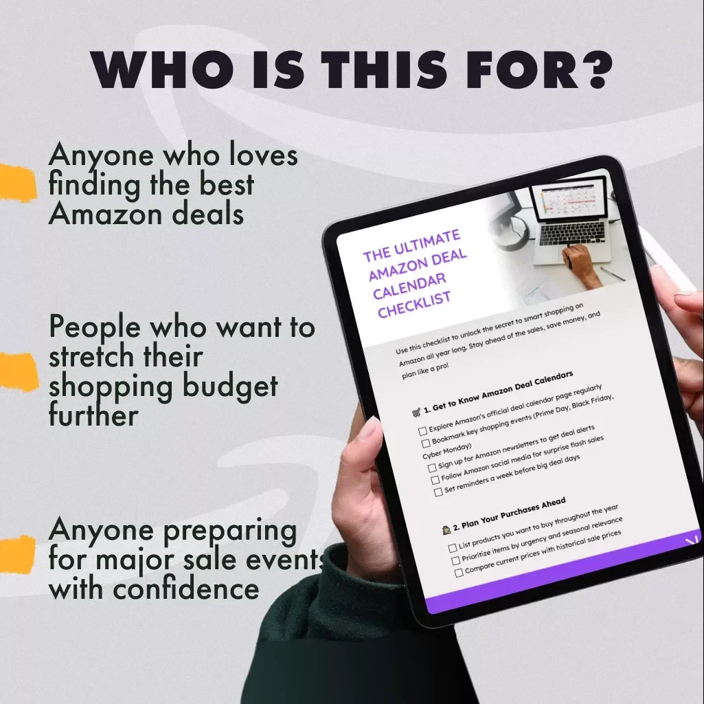 The Ultimate Amazon Deal Calendar Checklist | Digital Download Guide for Yearly Shopping Planning | How to Use Deal Calendars for Smart Amazon Shopping