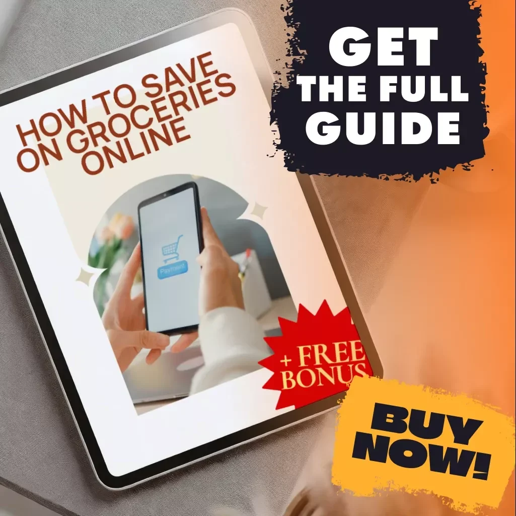 How to Save on Groceries Online Guide | Digital Download for Smart Grocery Shoppers | Subscriptions and Digital Coupons for Everyday Savings