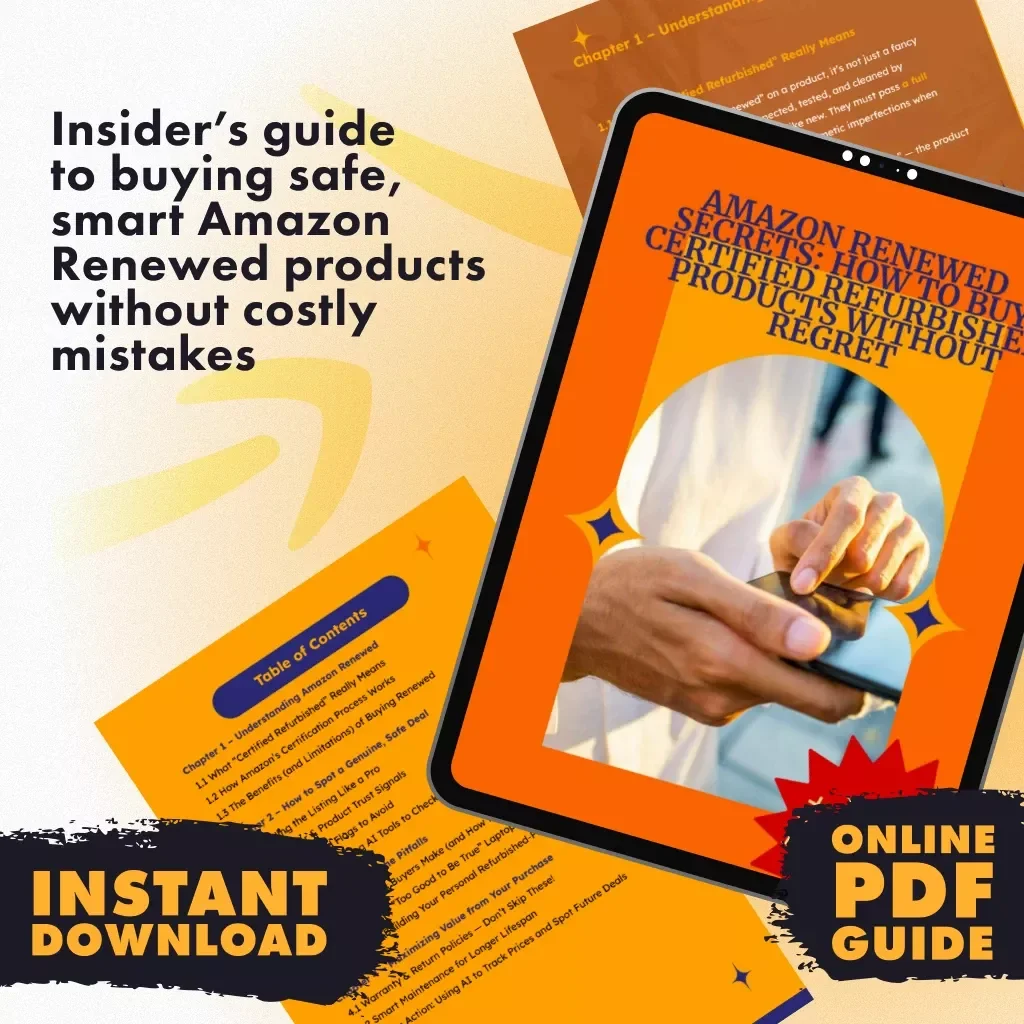 Amazon Renewed Secrets: How to Buy Certified Refurbished Products Without Regret | Digital Guide to Buying Safely on Amazon Renewed | eBook, Checklist, Downloadable Resource