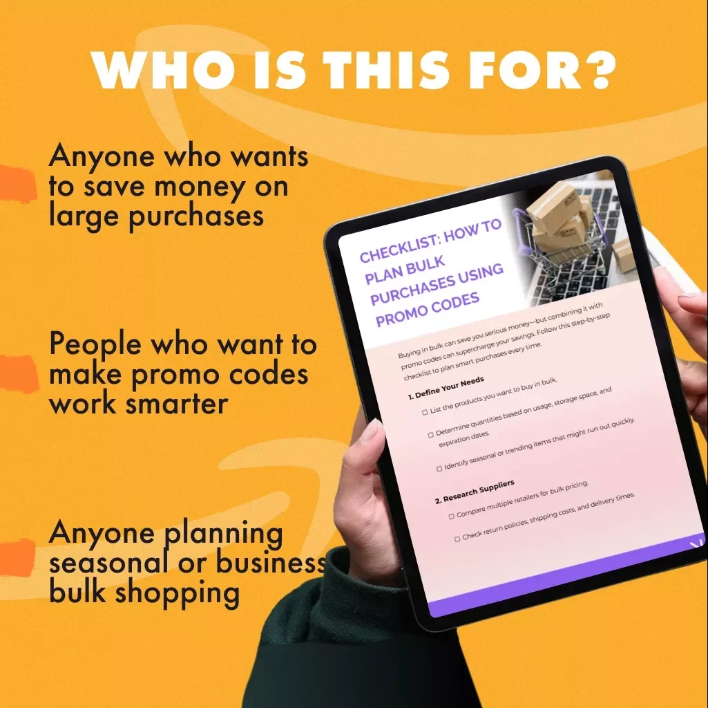 Checklist: How to Plan Bulk Purchases Using Promo Codes | Digital Download Guide for Smart Shoppers, Budget Planners & Money Savers
