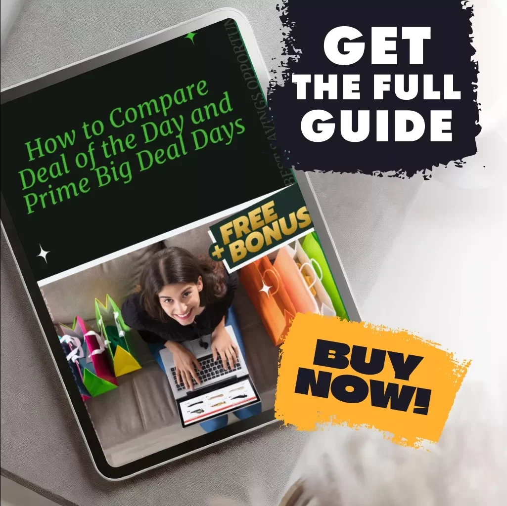 How to Compare Deal of the Day and Prime Big Deal Days | Digital Shopping Guide, eBook & Checklist for Smart Shoppers