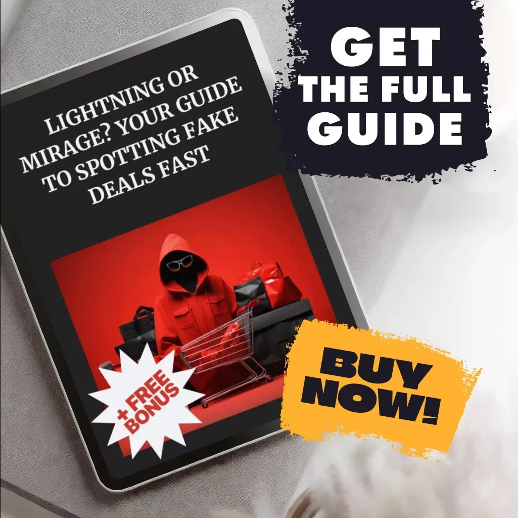 Lightning or Mirage? Your Guide to Spotting Fake Deals Fast | Digital Download Guide on How to Spot Fake or Misleading Lightning Deals, Online Shopping Safety eBook, Smart Buyer Checklist