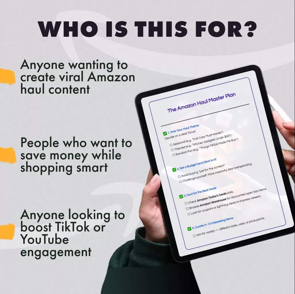 The Amazon Haul Master Plan | Digital Download Checklist for Beginners | How to Plan Your First Amazon Haul Guide