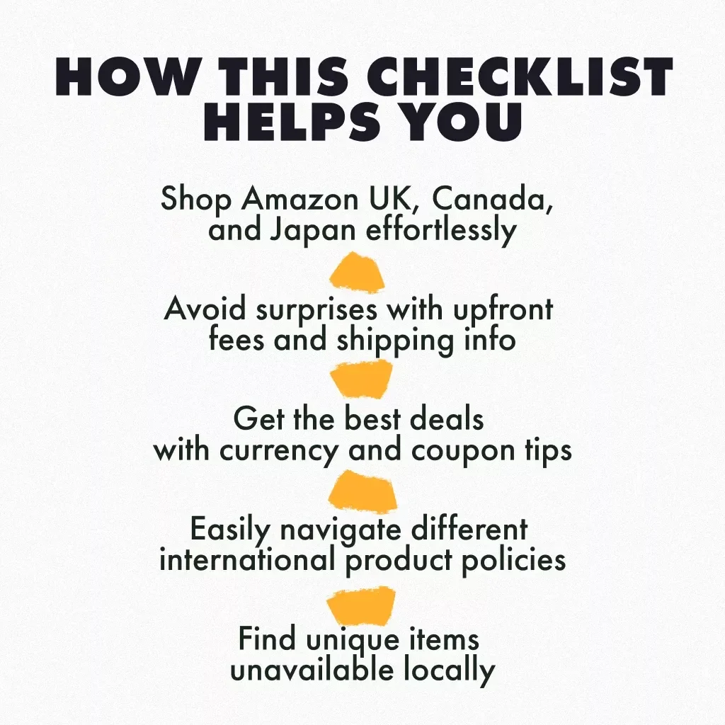Amazon Global Shopping Made Easy: A Fun Checklist for US Shoppers