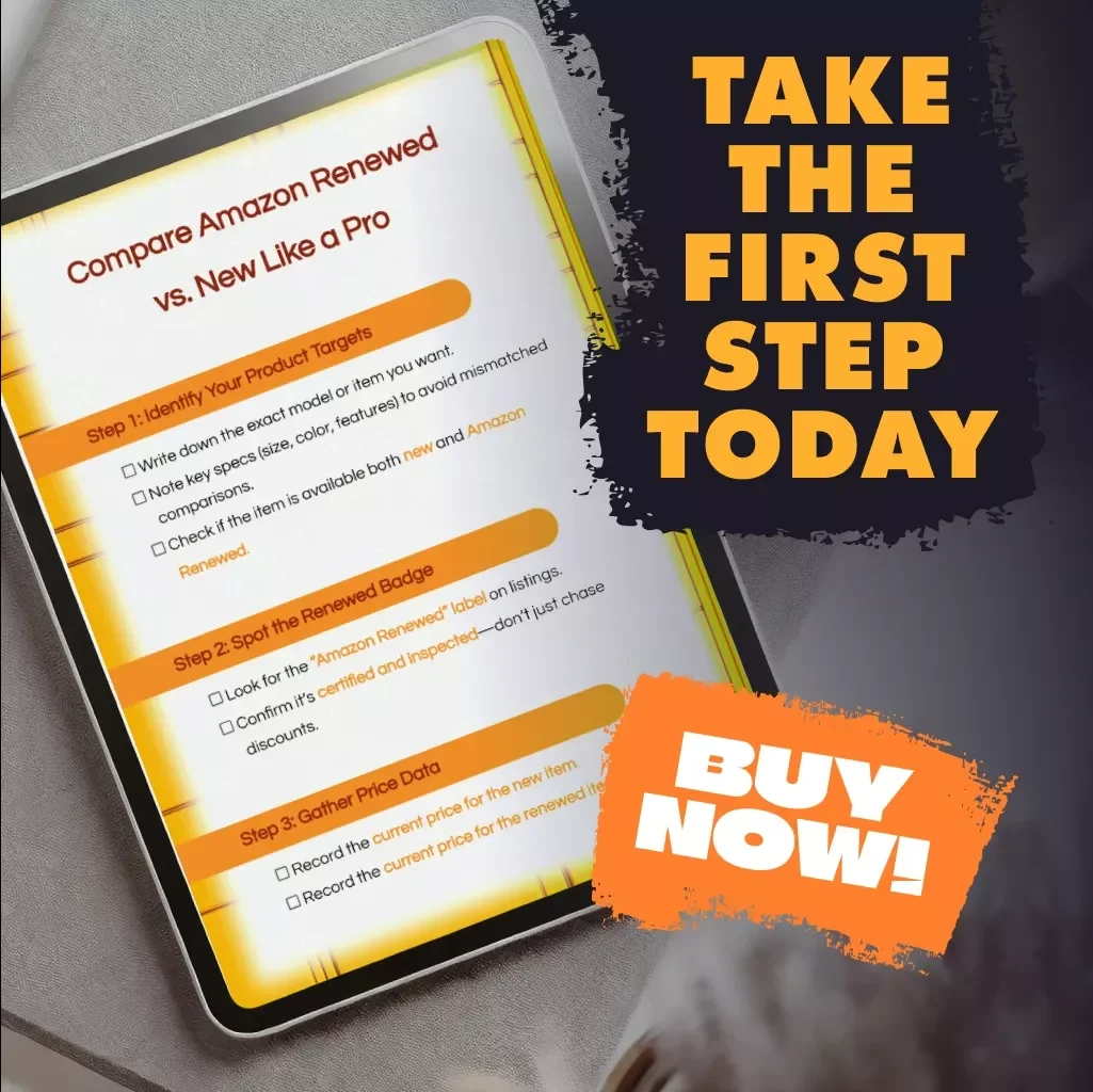 Compare Amazon Renewed vs. New Like a Pro | Printable Checklist | How to Compare Prices Between Amazon Renewed and New Items