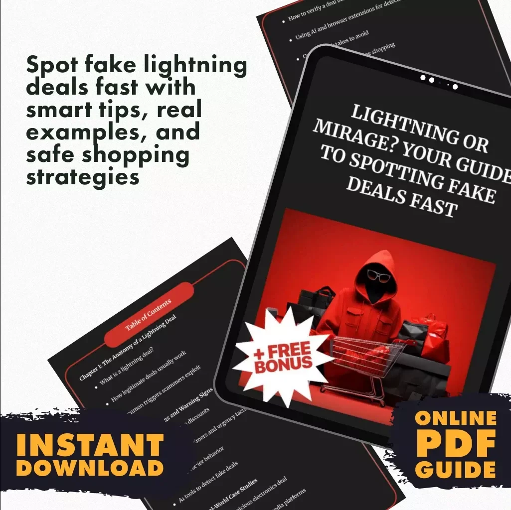 Lightning or Mirage? Your Guide to Spotting Fake Deals Fast | Digital Download Guide on How to Spot Fake or Misleading Lightning Deals, Online Shopping Safety eBook, Smart Buyer Checklist