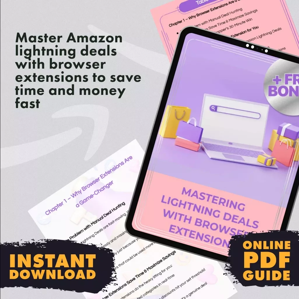 Mastering Lightning Deals with Browser Extensions | Digital Guide for Shoppers | How to Use Browser Extensions to Track Lightning Deals & Maximize Savings