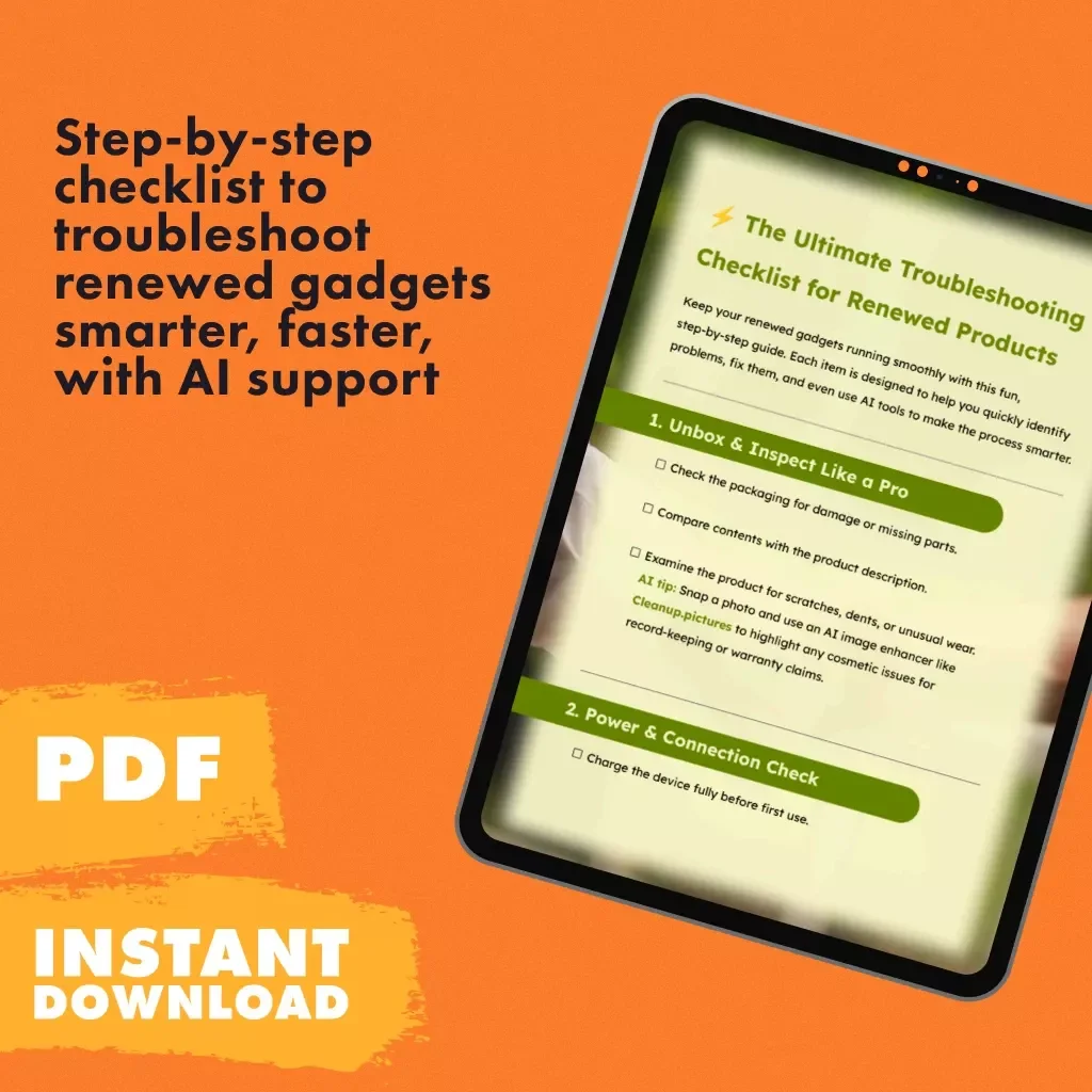 The Ultimate Troubleshooting Checklist for Renewed Products | How to Troubleshoot Common Issues with Renewed Products | Digital Download Guide & eBook