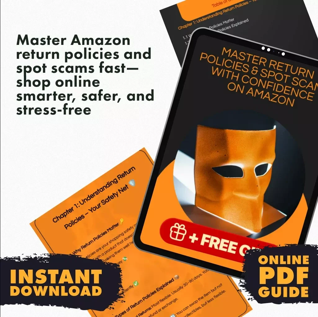 Master Return Policies & Spot Scams with Confidence on Amazon | Digital Guide | How to Shop with Confidence: Return Policies and Scam Signals | eBook Download for Savvy Online Shoppers