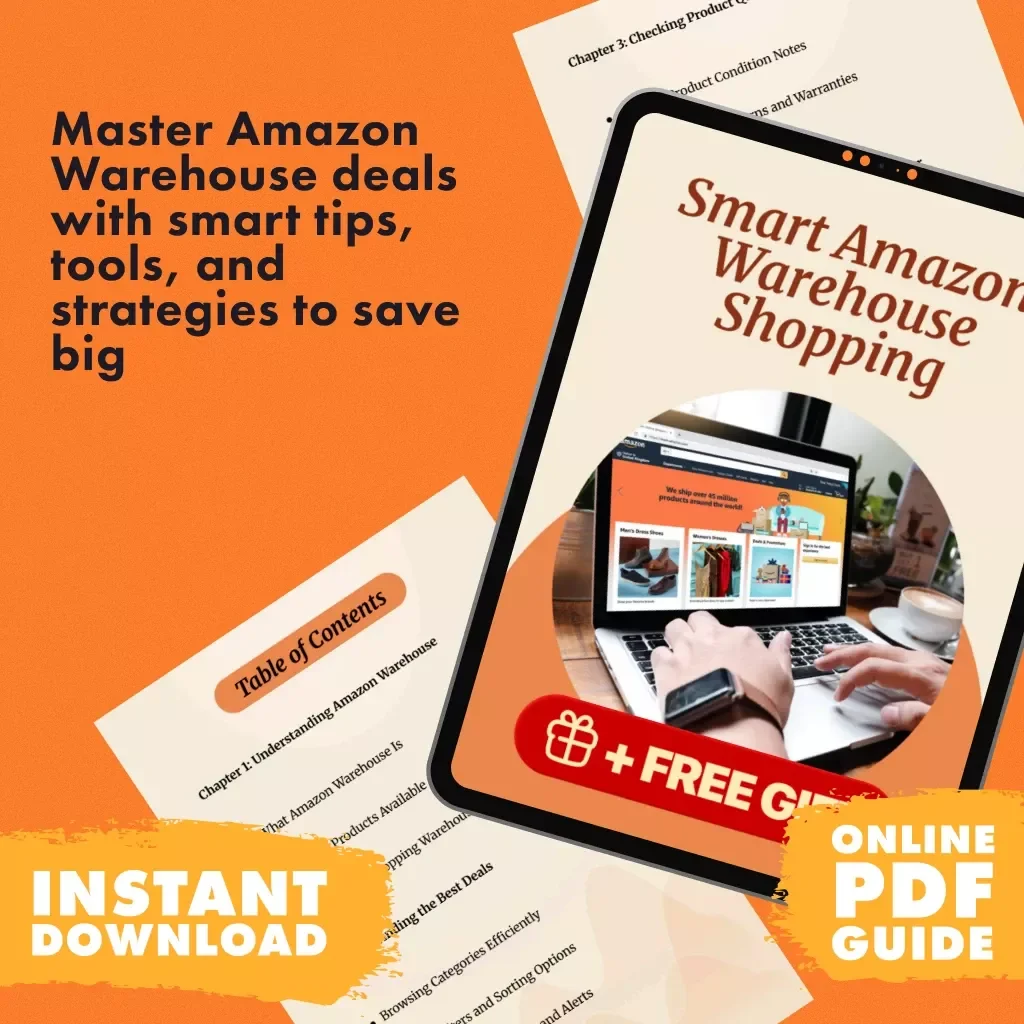 Smart Amazon Warehouse Shopping Guide | How to Shop Amazon Warehouse Deals, Find Discounts, Track Prices & Save Money | Digital Download eBook