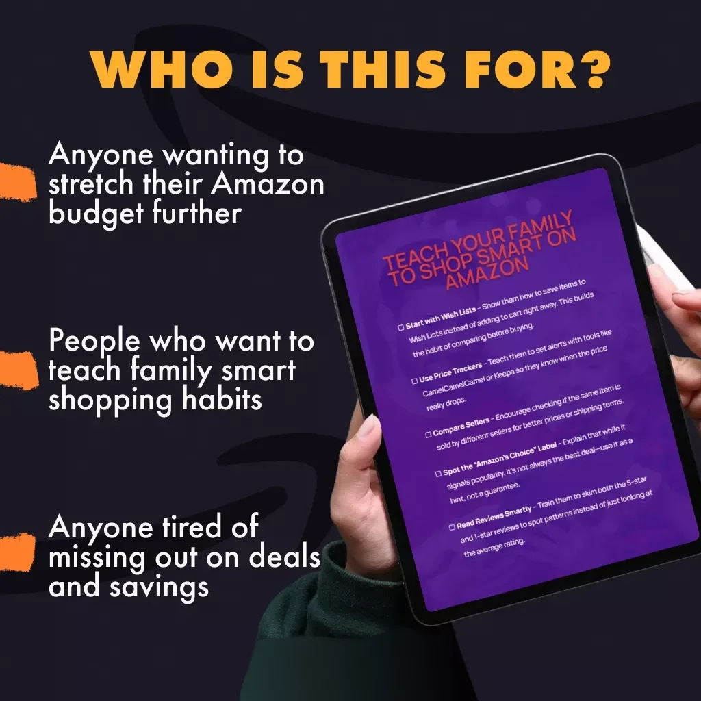 Teach Your Family to Shop Smart on Amazon – Printable Digital Checklist | How to Teach Family Members to Shop Smart on Amazon | eBook & Guide for Smarter Shopping