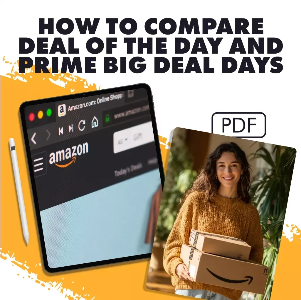 How to Compare Deal of the Day and Prime Big Deal Days | Digital Shopping Guide, eBook & Checklist for Smart Shoppers