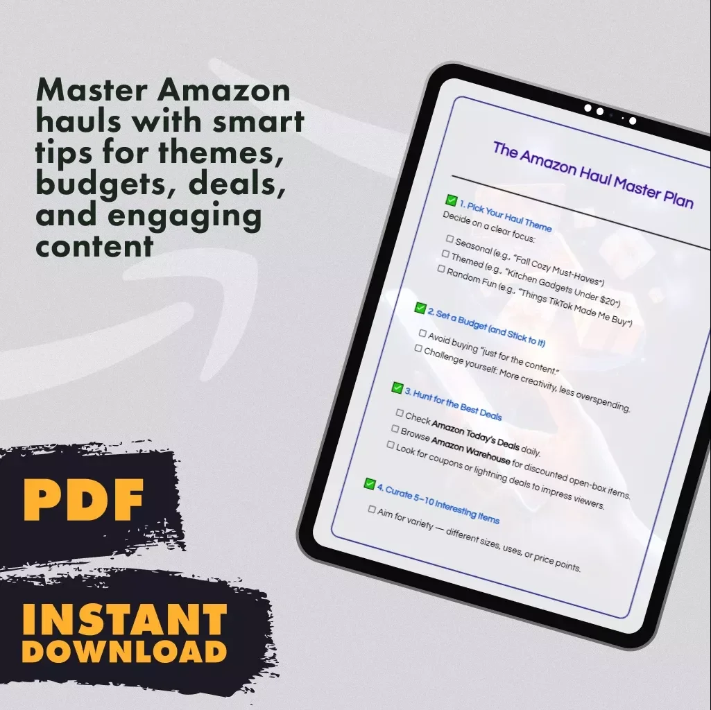 The Amazon Haul Master Plan | Digital Download Checklist for Beginners | How to Plan Your First Amazon Haul Guide